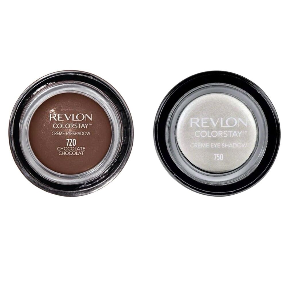 2x Revlon ColorStay Creme Eye Shadow Built in Brush 720 Chocolate - 750 Vanilla